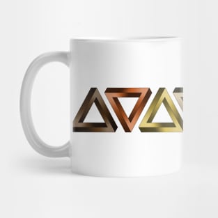 Gay Bear Pride Flag Colored Twisted Triangles Optical Illusions Mug